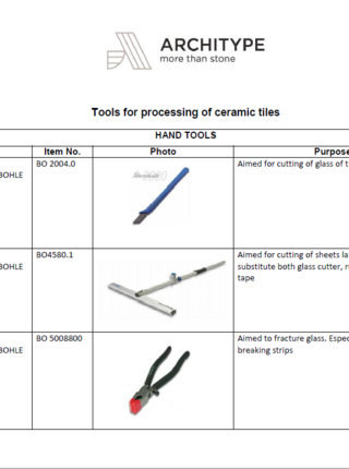 Keralini. Instrument for ceramic slabs fabrication